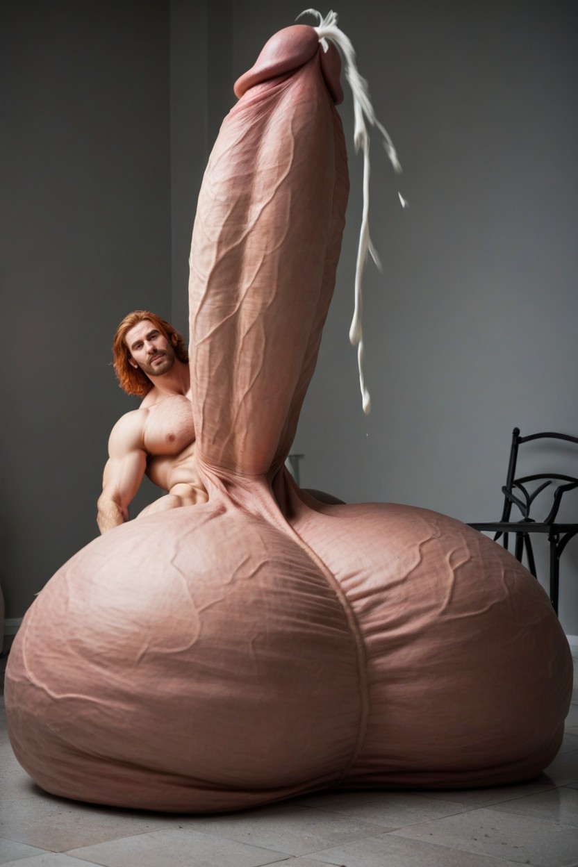 Hyper Massive Balls On Floor, Ball Growth, Extreme Massive Hyper Penis AI Gay Porn