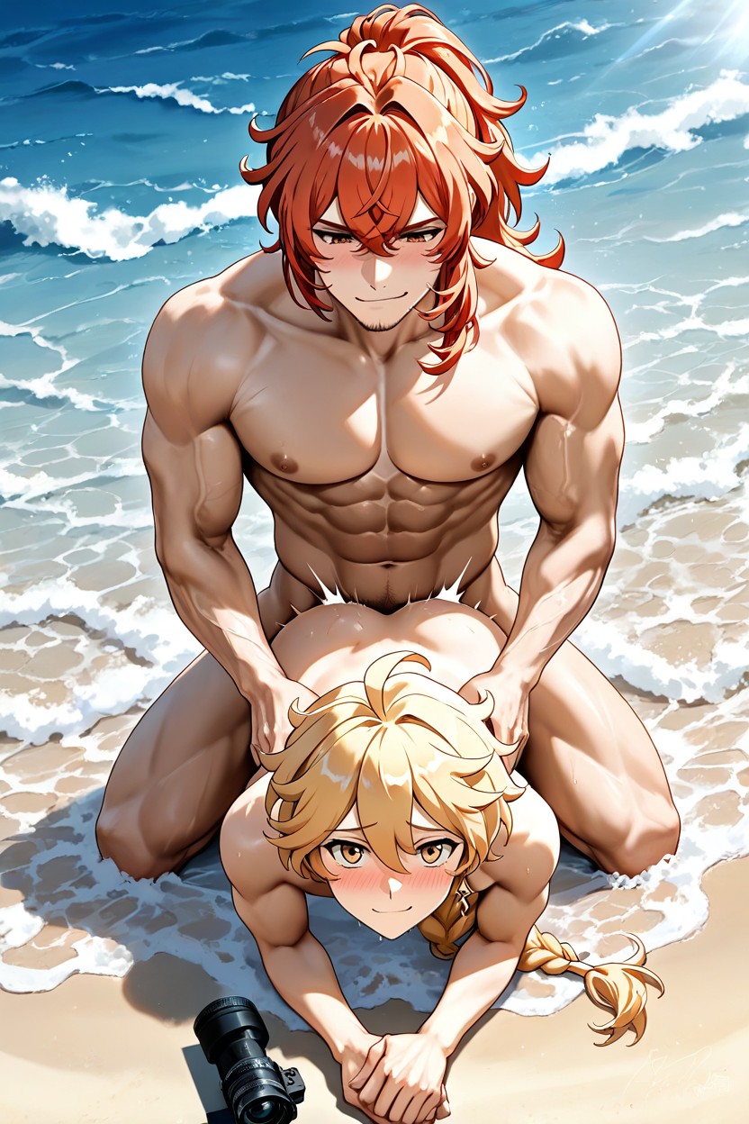 Aether_driving_hips_forward, 2 People, Full_body AI Gay Porn