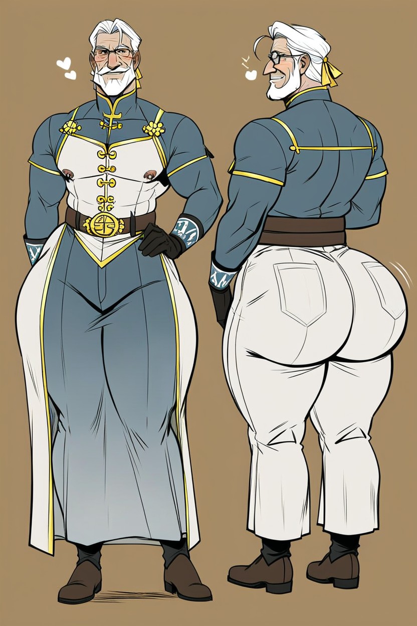 Colossal Ass, Immense, Huge Thighs AI Gay Porn