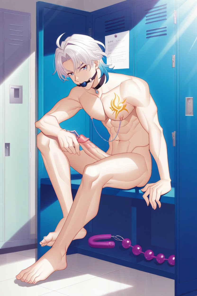 Anime Style, Urethral Sounding, 25+ AI Gay Porn