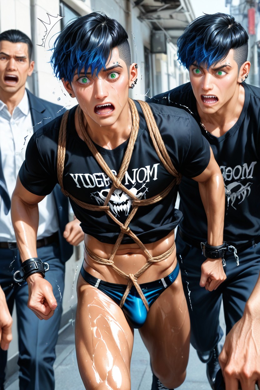 Shocked, Naked, Skinny AI Gay Porn
