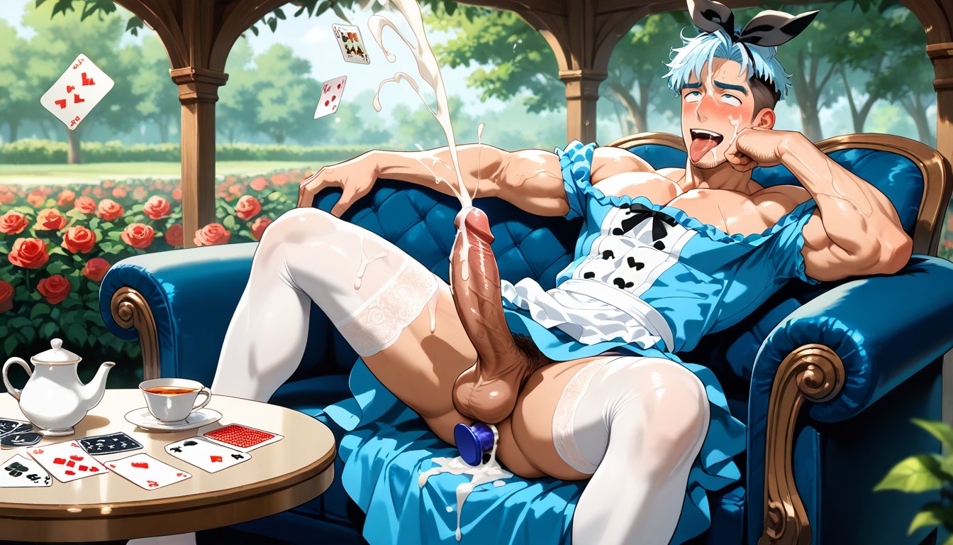 Muscular, Mentaiko Artstyle, Erection Under Dress AI Gay Porn