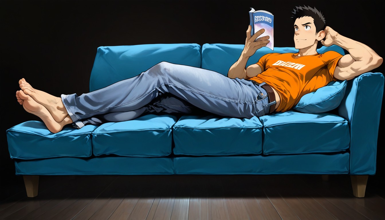 Full Body View, 25+, Solo AI Gay Porn