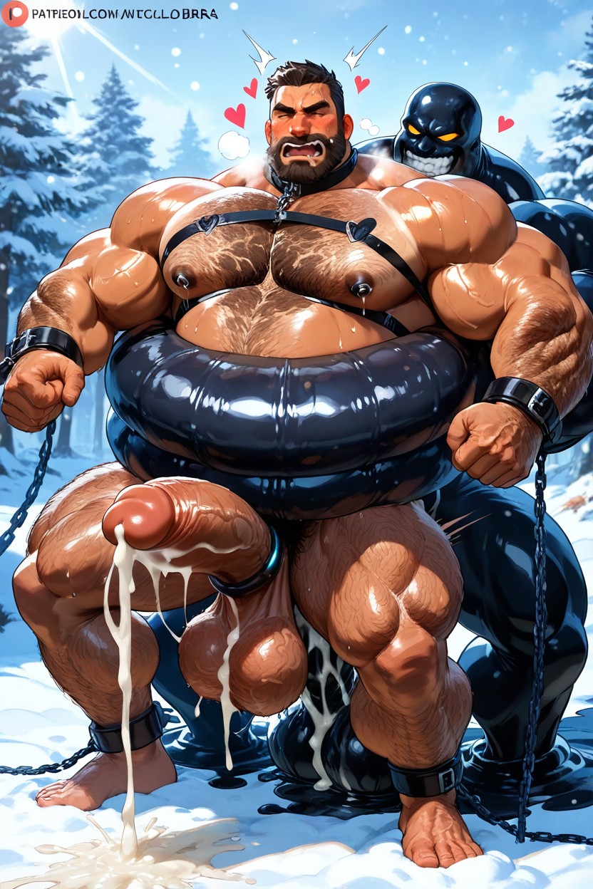 Beefy, Money On Ground, Masculine Men Only AI Gay Porn