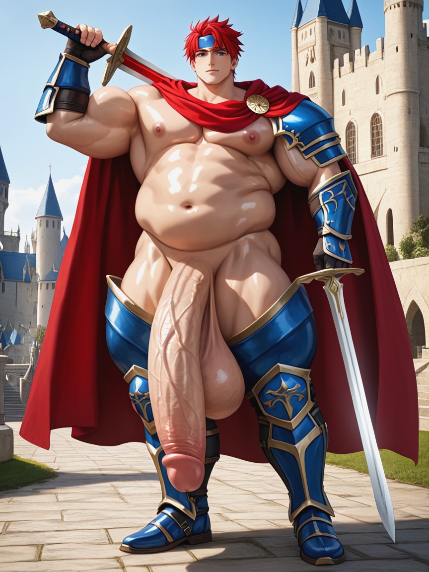 Obese, Oiled Skin, Broad Shoulders AI Gay Porn