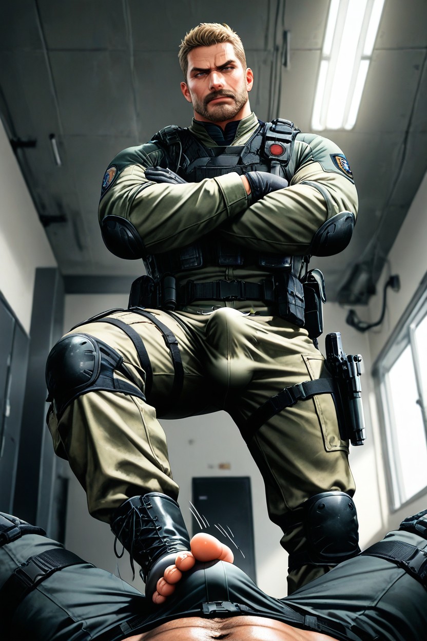Standing, Skinny, Point Gun At The Viewer AI Gay Porn