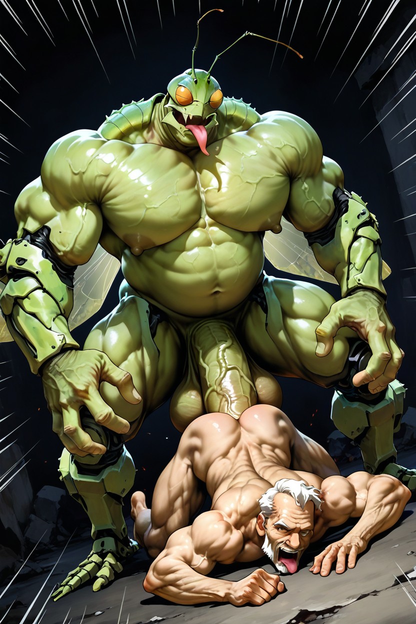 Huge Oversized Pecs, 2人, Naked ゲイAIポルノ
