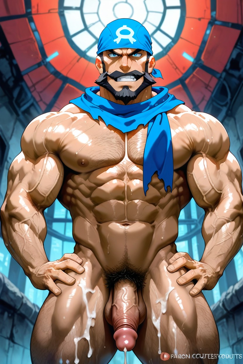Oversized Muscles, Hand Tited With Rope, Large Muscles AI Gay Porn