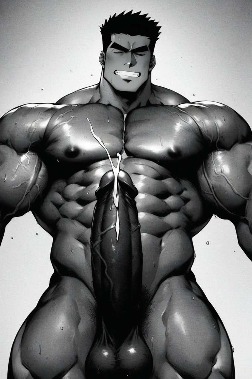 Ejaculate Profusely, Clenched Teeth, Naked AI Gay Porn