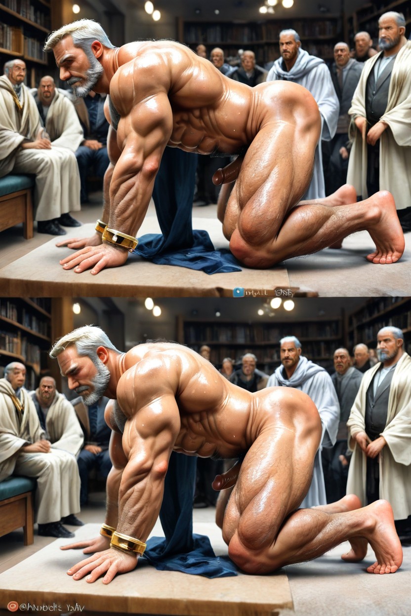 Dick In Ass, Chest Hair, Handsome Hunky Top AI Gay Porn