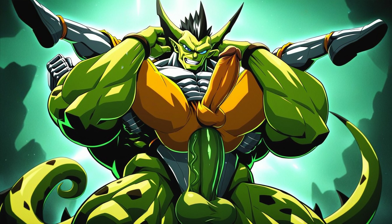 Long Stinger Tail, 2 People, Oversized Cock AI Gay Porn