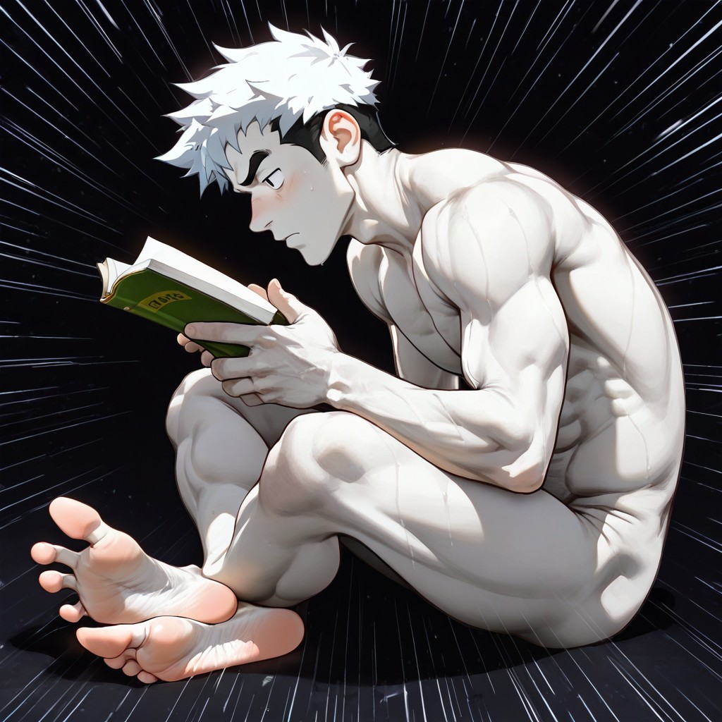 Solo, Reading Book, Big Feet AI Gay Porn