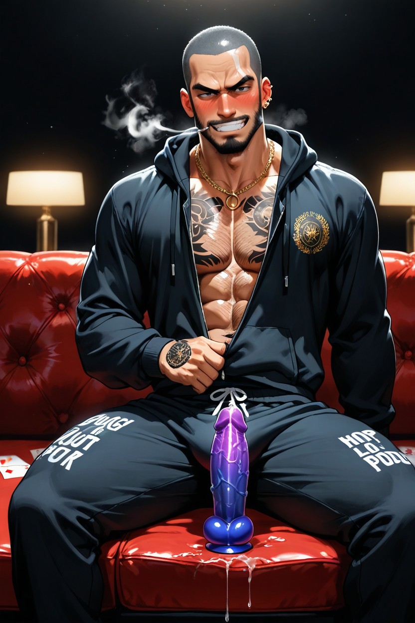 Pile Of White Powder On Tip Of Cock, Hot Guys At Party, Private Domination In Vip Room AI Gay Porn