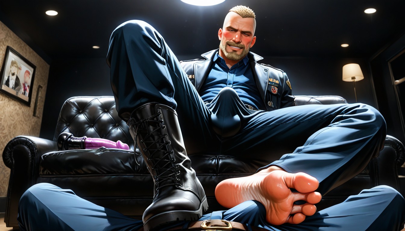 Private Cocaine In Vip Room, Crotch Bulge In Army Combat Pants, Cbt To Man In Army Pants With Boots AI Gay Porn
