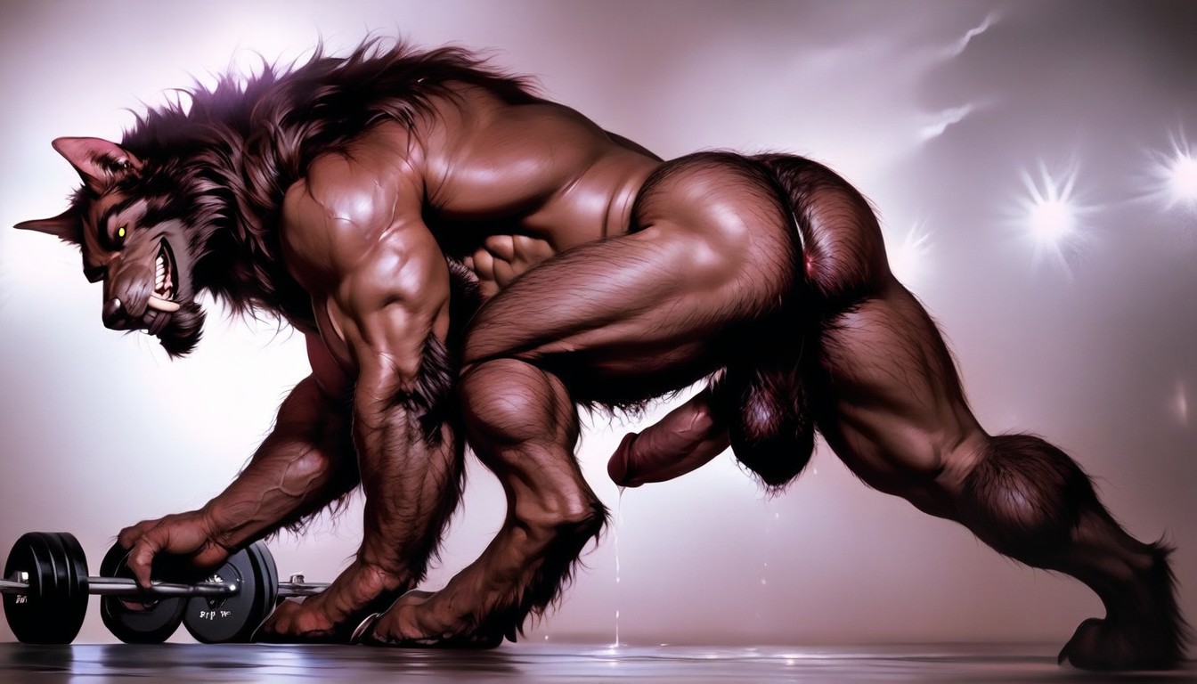 Spread Legs, 小, Werewolf Laying In A Gym AI同性恋黄片