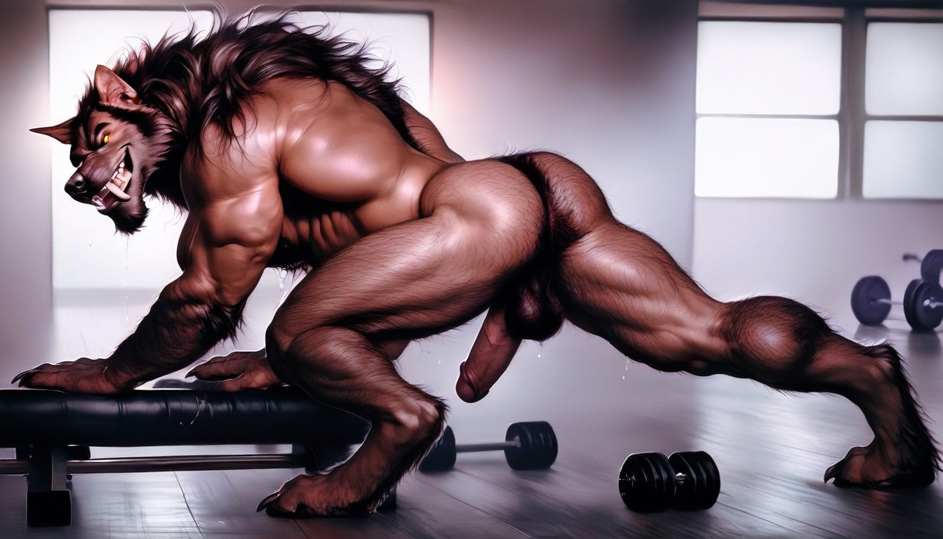 超大肌肉, Werewolf’s Buttocks Spread, Werewolf Tf AI同性戀黃片