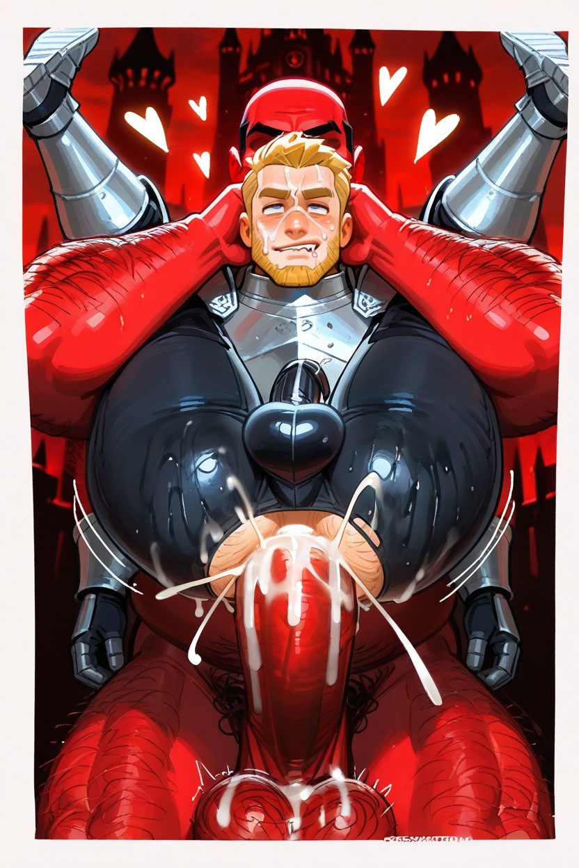 Sweaty, Gigantic Devil Cock, Cresxart Style Porno IA Gay