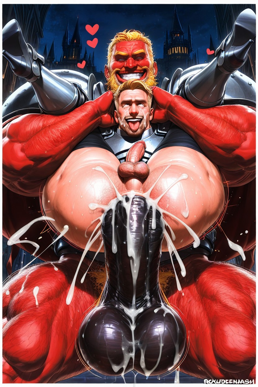 Barren Landscape, Gigantic Devil Cock, Knight AI Gay Porn