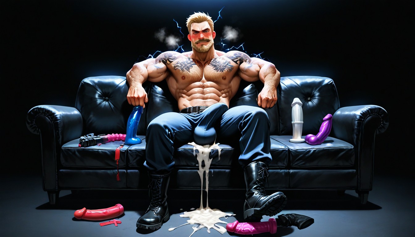 运动型, Boot Stepping On Crotch Bulge, Black Background AI同性恋黄片