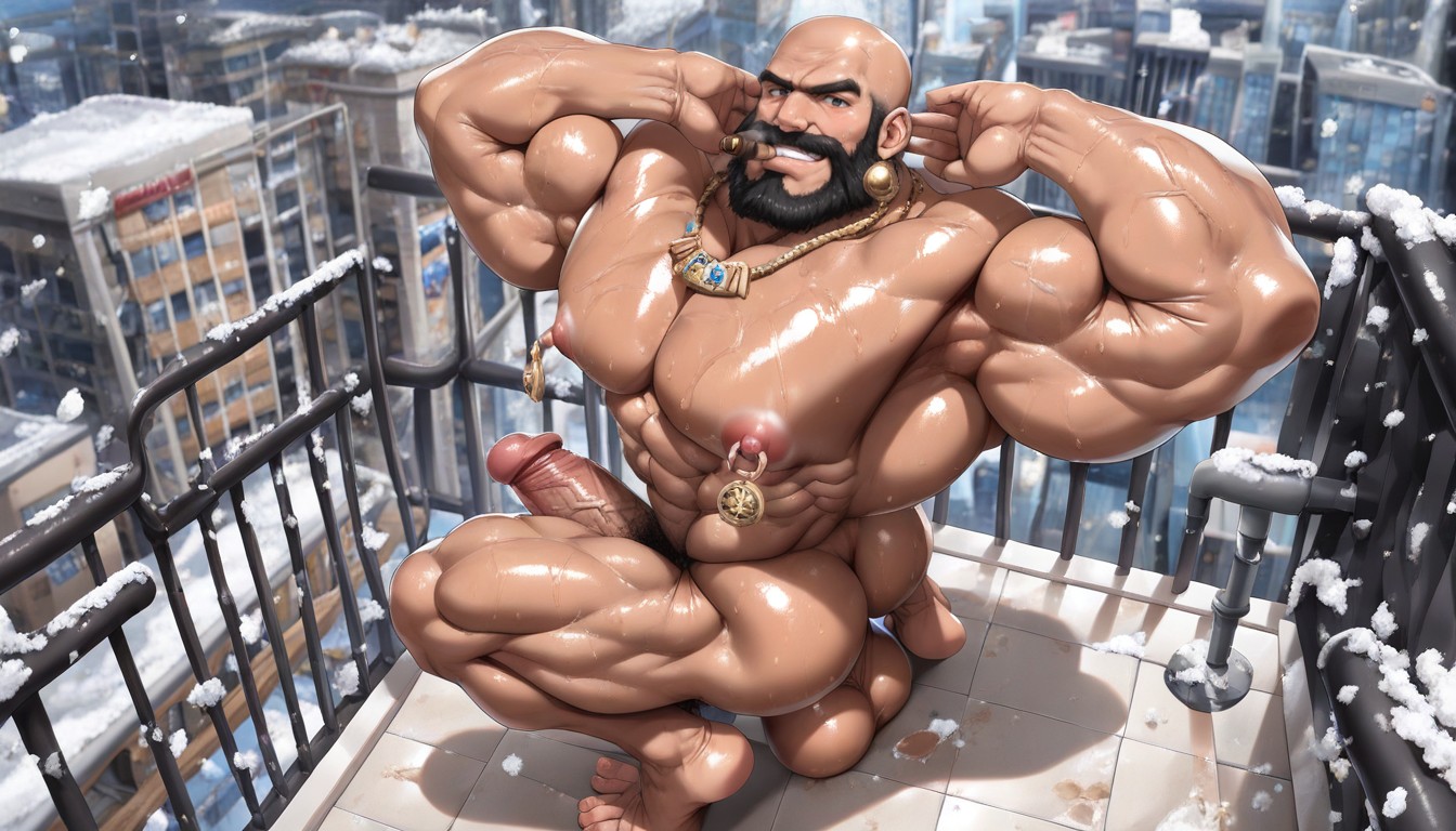Hands Behind Head, Realistic Style, Tan Lines Porno IA Gay
