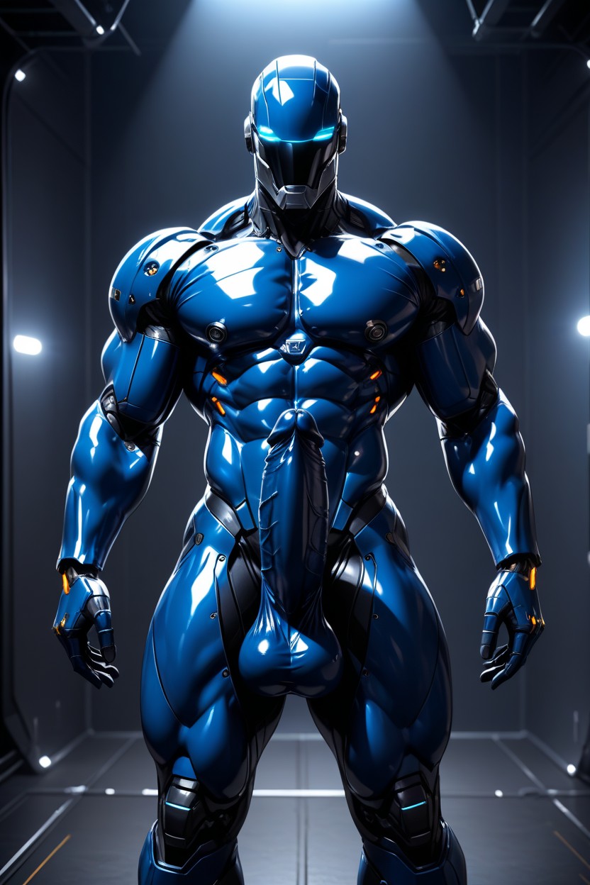 1 Personne, Huge Cock, Restrained On High-tech White Milking Apparatus Porno IA Gay
