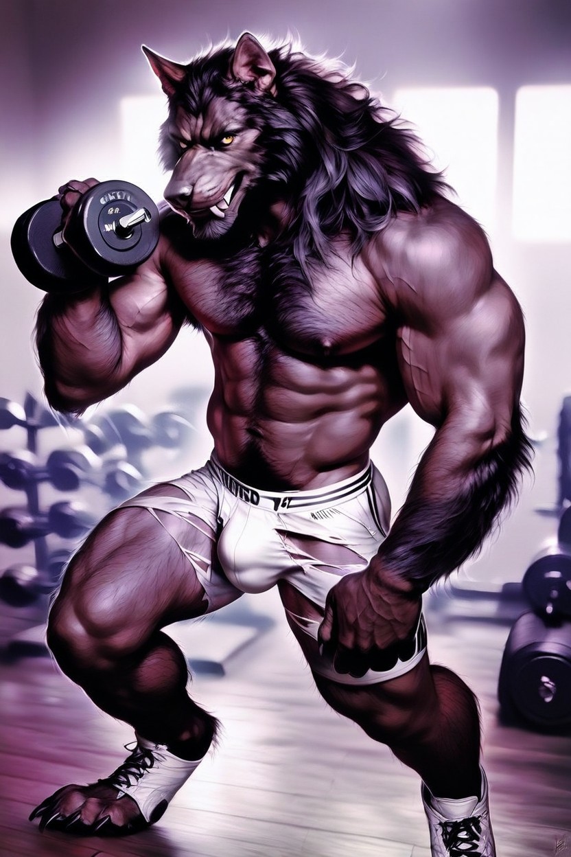 Excited Yellow Eyes, Wearing Ripped Blue Gym, 18+ Porno gay IA