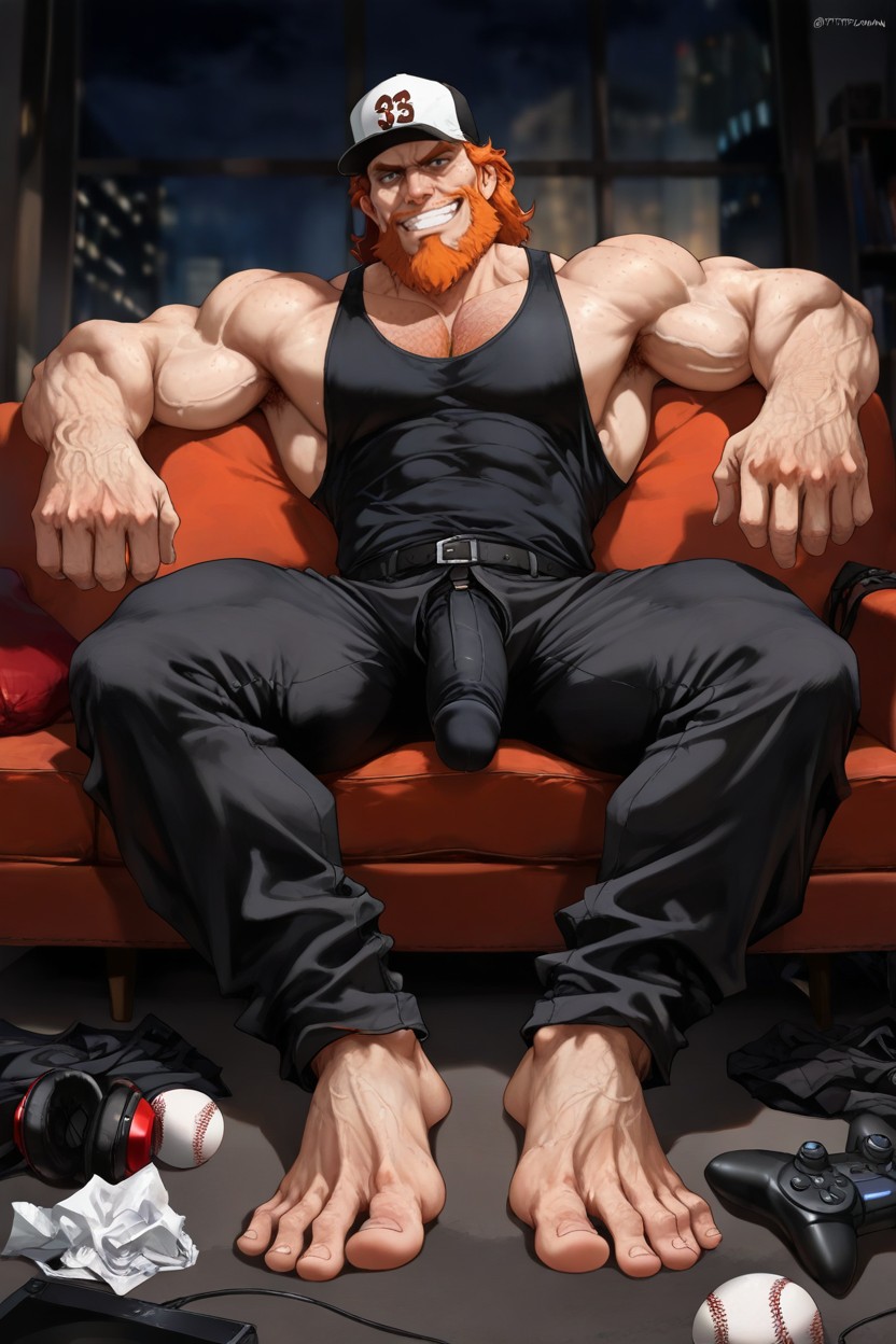 전신, Rugged, Mature 게이 AI 포르노