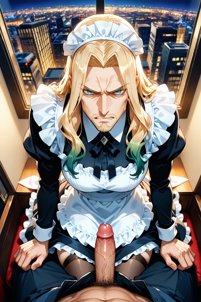 Maid Outfit, Mustache Stubble, Vlad Iii From Fate/grand Order AI同性戀黃片