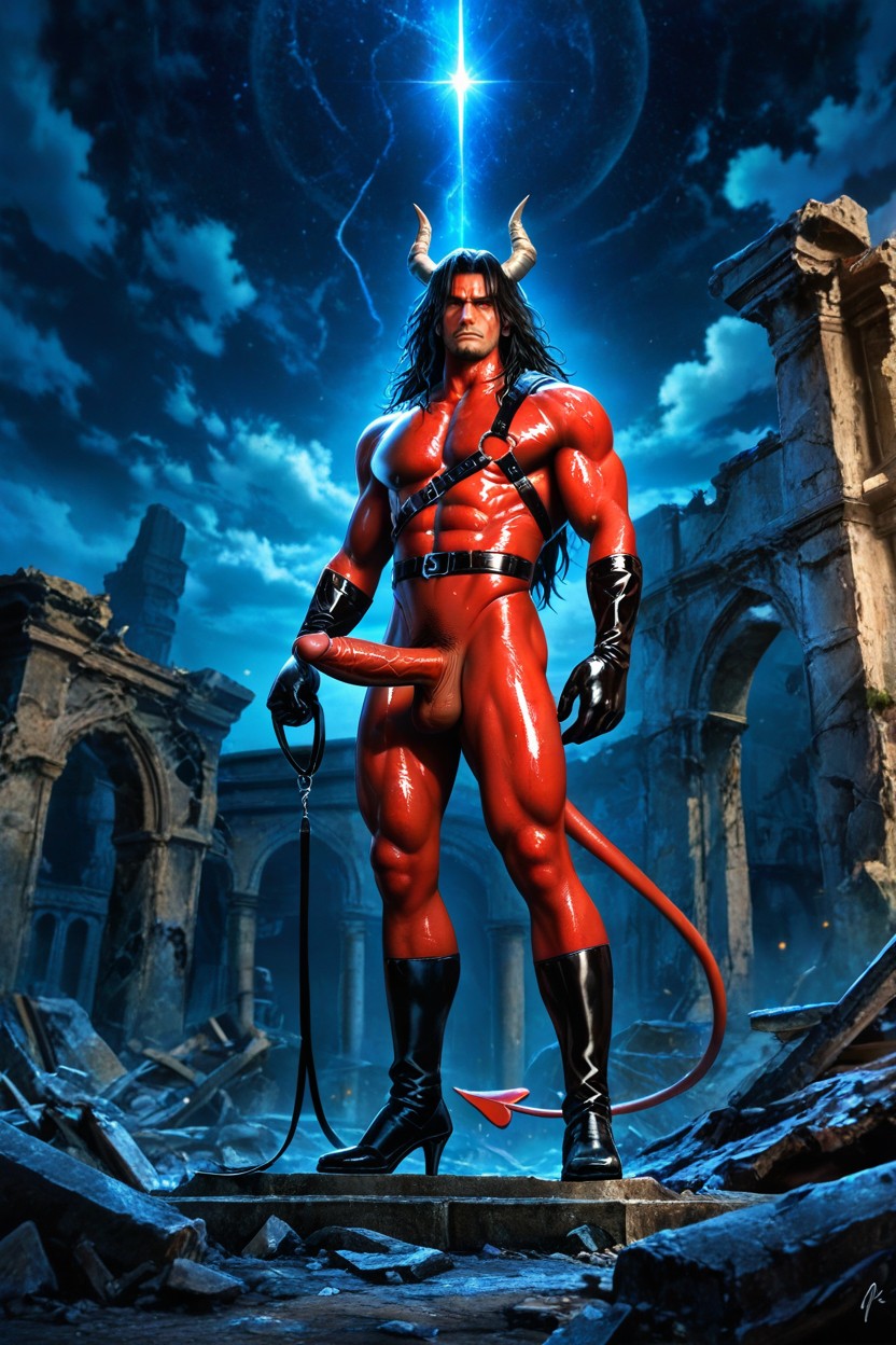 Dark Fantasy Art Style, Red Skin, Arrogant Porno IA Gay