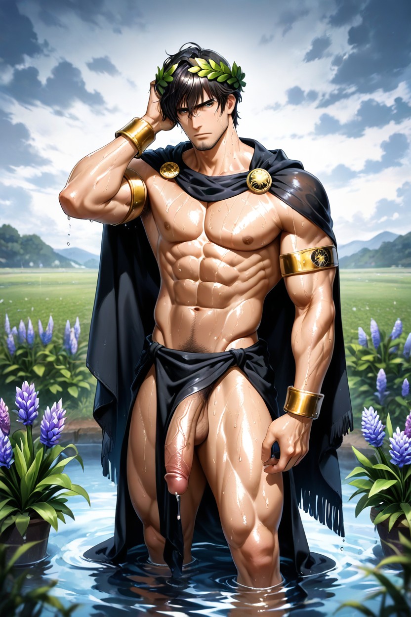 골든 아이즈, Beardless Man, Sculpted Abs 게이 AI 포르노