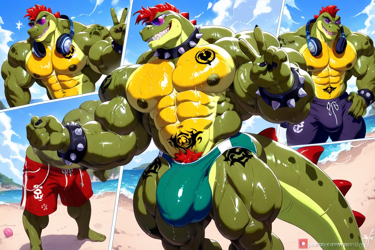 Sweaty Body, Body Hair, Beach Porno IA Gay