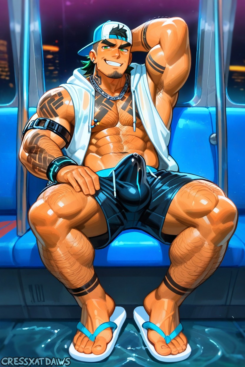 Ear Piercing, Wamudraws Male, Leather Arm Bands Porno IA Gay