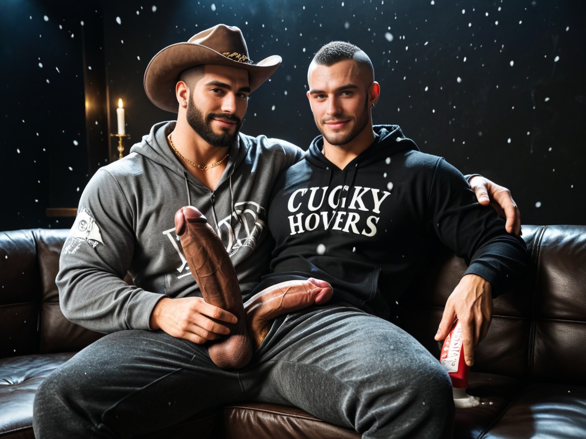 Sitting Down Legs Spread, Gigantesco, Dildo Gold Letters Fuck Pornografia gay com IA