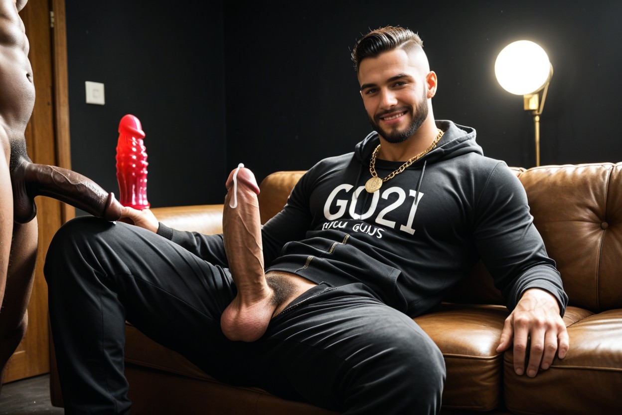 Dinero Y Fresa Y Coco Y Poder, Dildo Powers, Abs Visible Porno IA Gay