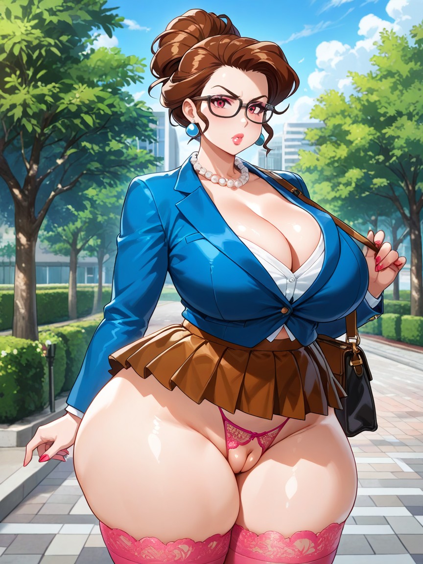Filled Lips, Park, Sexy Business Woman KI Schwulenporno