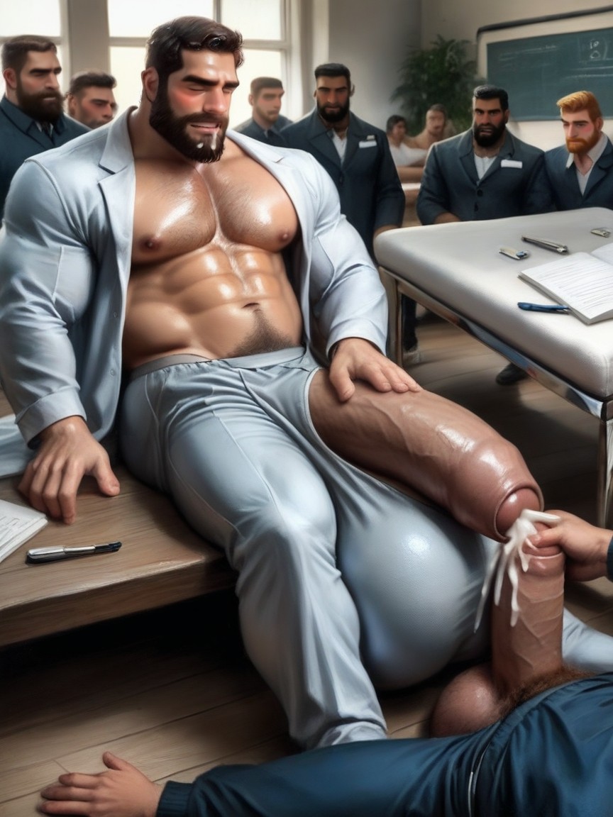 Cock Focus, Biting Lip, Bokeh AI Gay Porn
