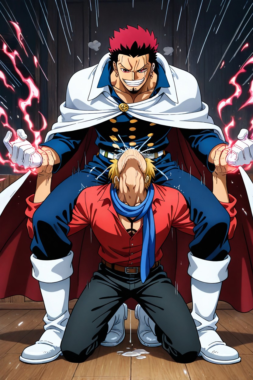 Gigantic Penis, Rough Deep Throat, Legs Open AI Gay Porn