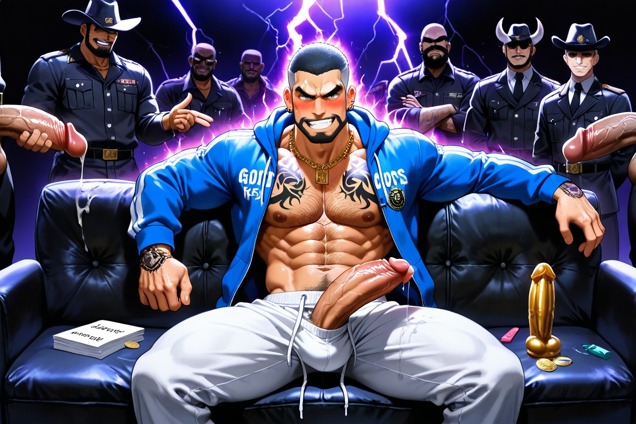 Leather Couch, Fun, Wild West AI Gay Porn