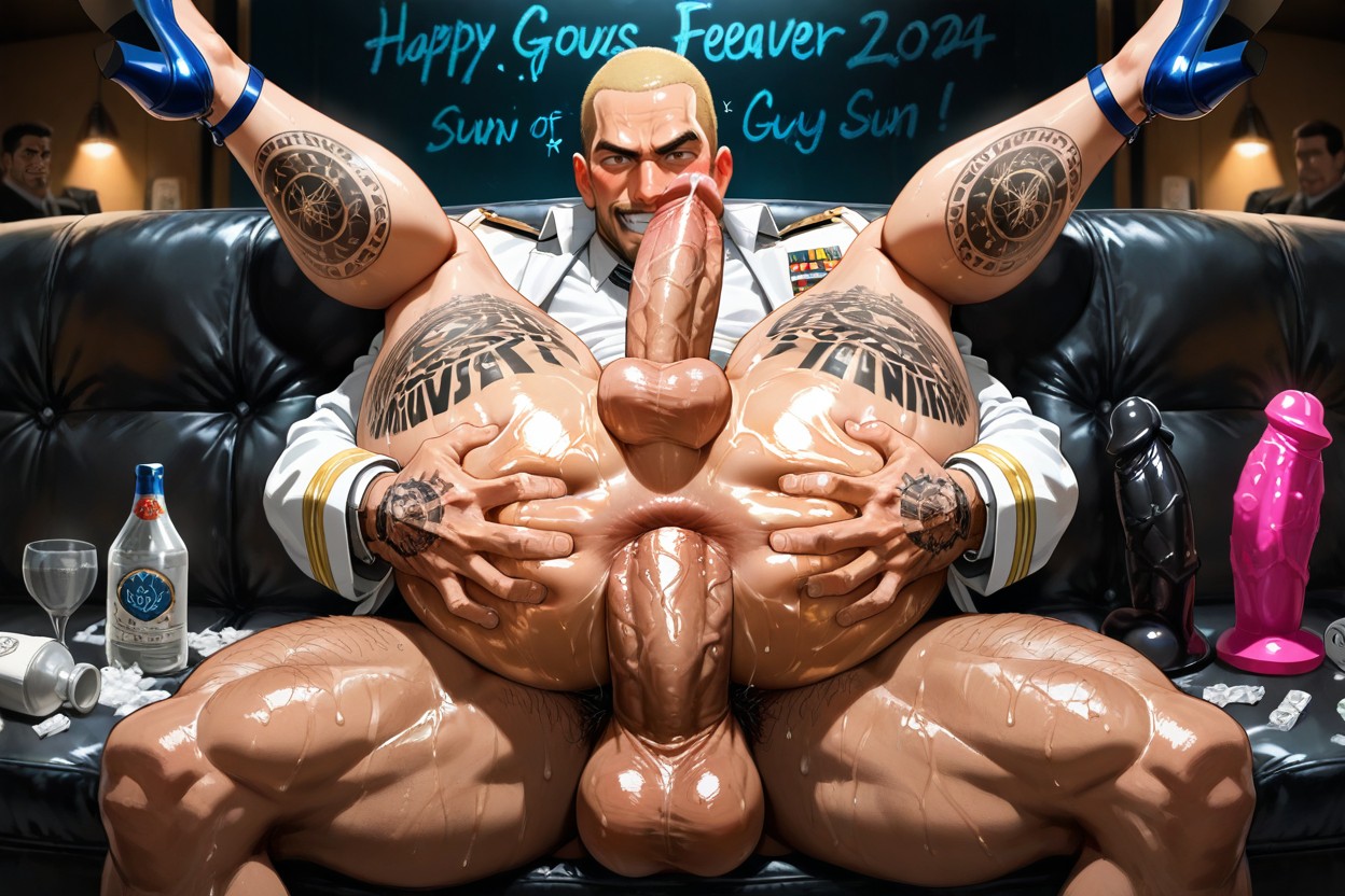 Spreading Legs With One Hand, Cocaine Sun Gods Fuck, Riding A Man On A Couch AI Gay Porn