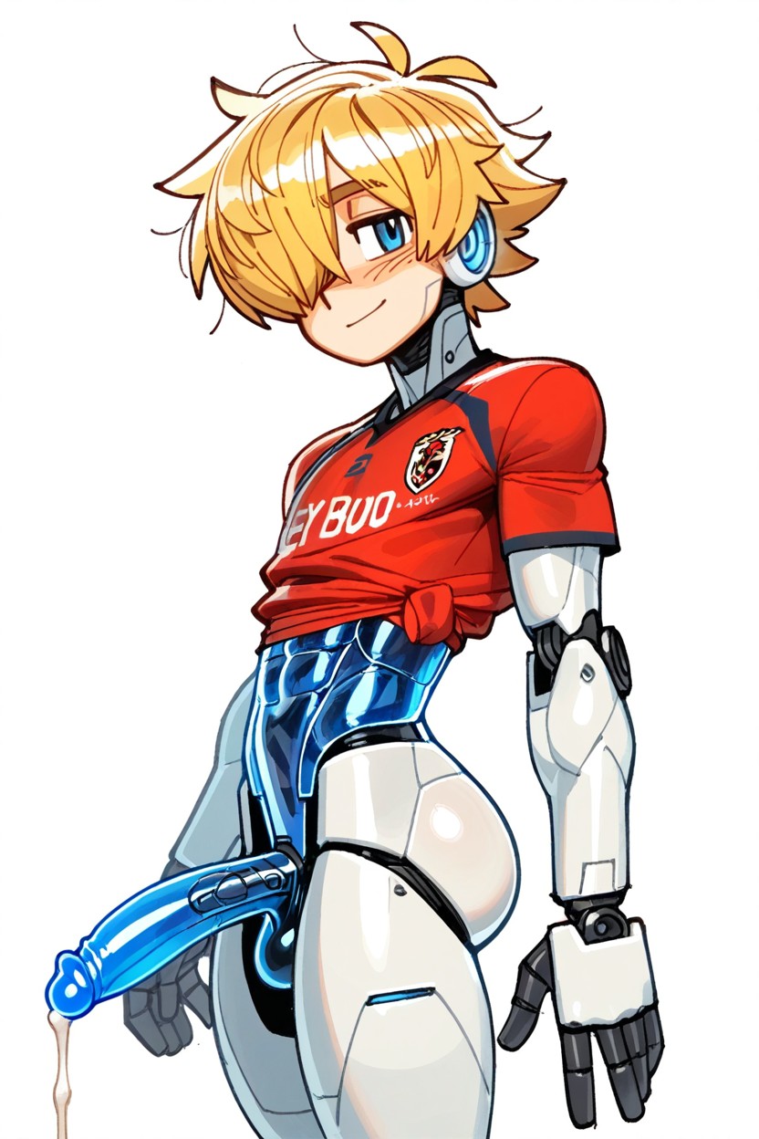 Naked, Andromorph, Standing AI Gay Porn
