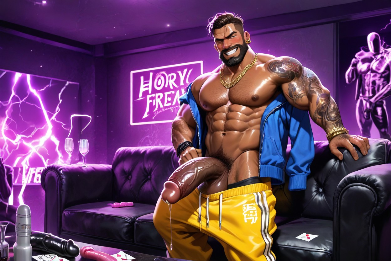 Piercings, Lightning Tattoos, Precum AI Gay Porn