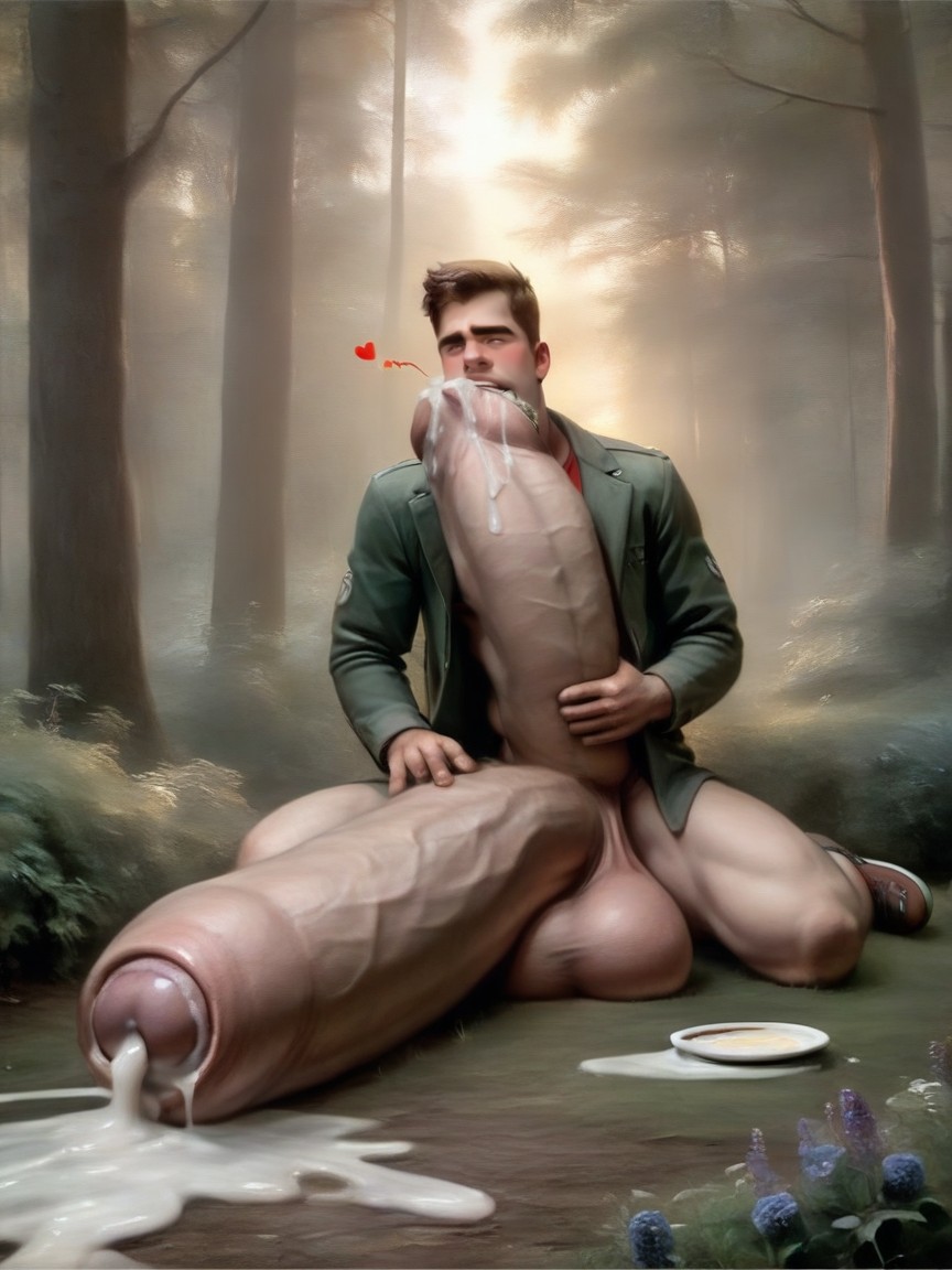 Handjob, Drinking Cum From Dickhole, Mouth Open Under Glans Porno gay IA