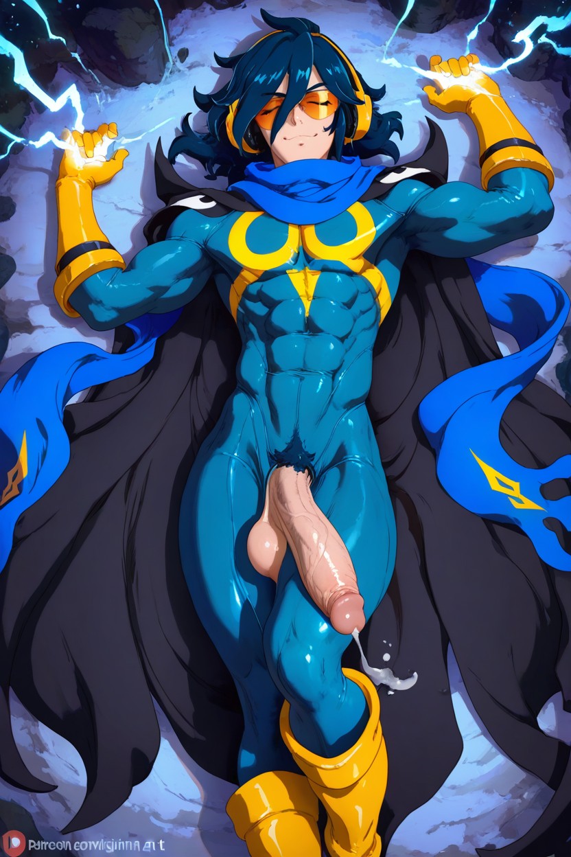 Big Sagging Balls, Alone, Official Toei Animation Anime Style AI Gay Porn