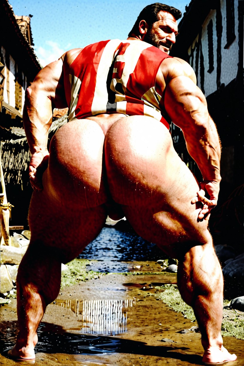 Full Body, In Heat, Extremely Large Ass AI Gay Porn