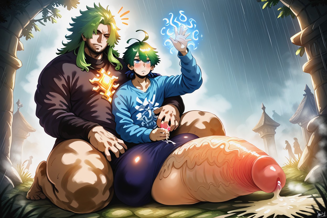 Il Pleut, High Fantasy, Cock Reaches Up To His Chin Porno IA Gay