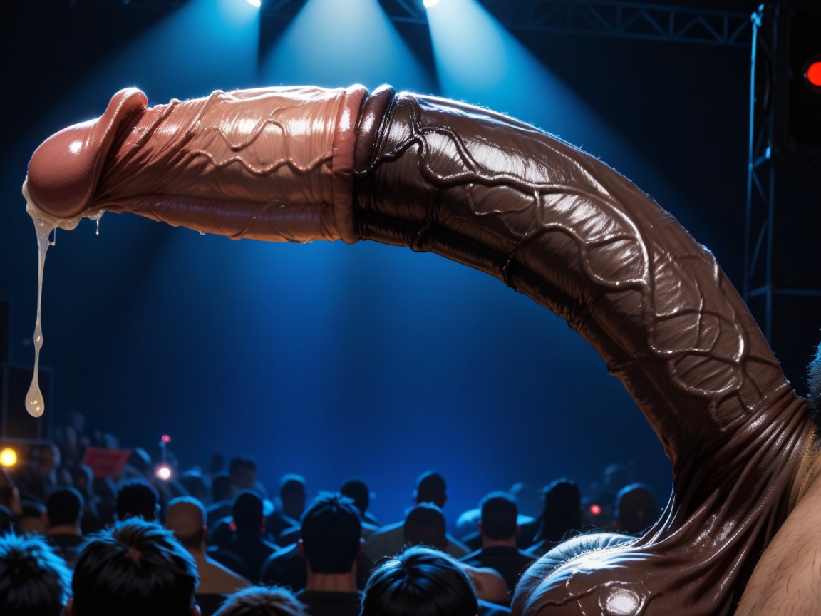 Hyper, Huge Penis Tip, Close Up Of Erect Cocks With Enormous Veiny Testicles AI Gay Porn