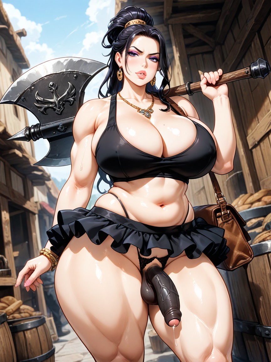 Neckless, Foreskin, Her Erect Penis Is Fully Visible Porno IA Gay