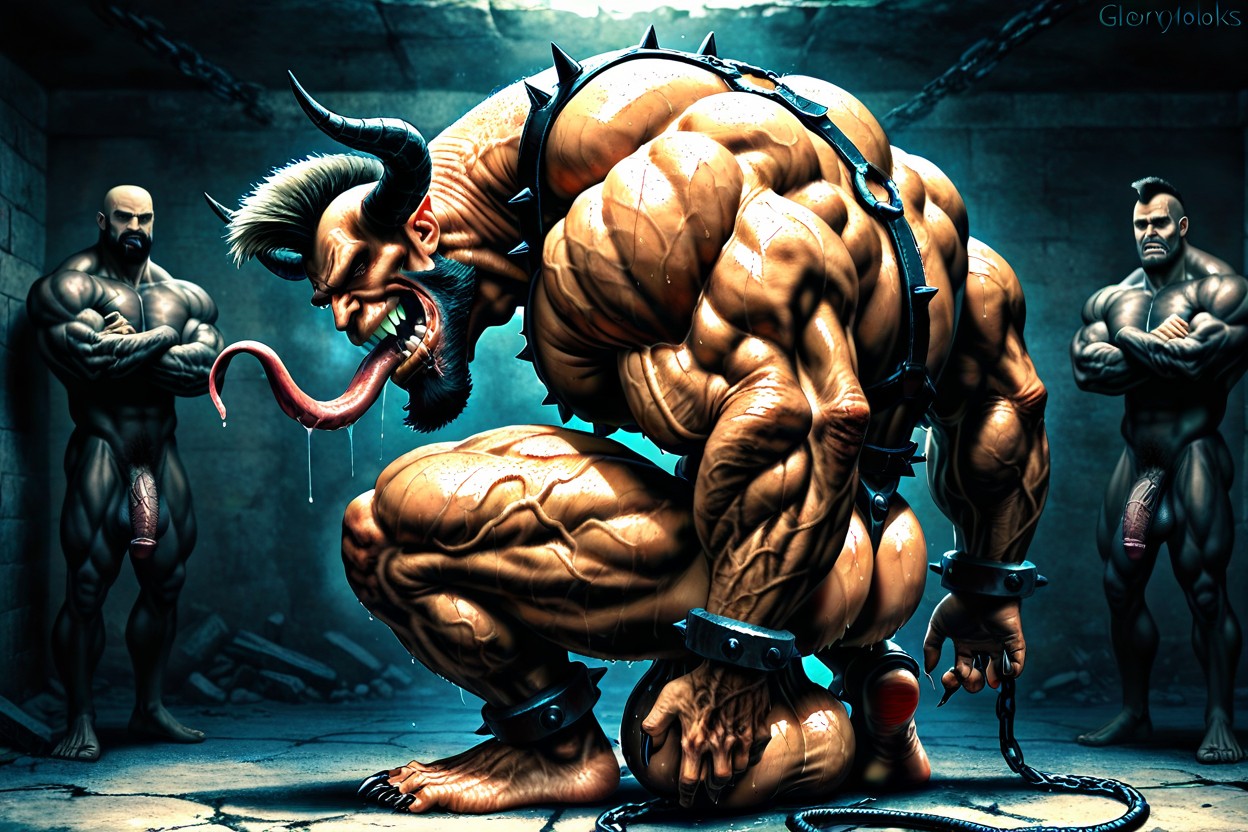 Realistic Style, Black Horns, 18+ KI Schwulenporno