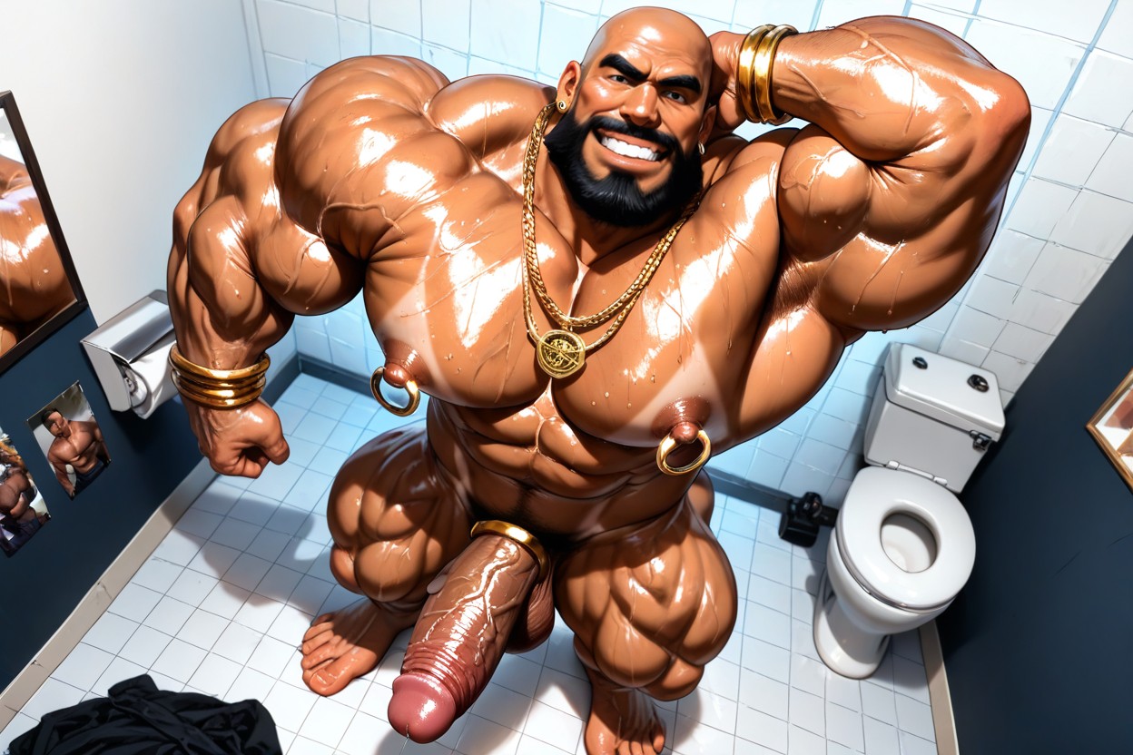 Warrior, Thick Eyebrowns, Dark Tanned Skin Porno IA Gay