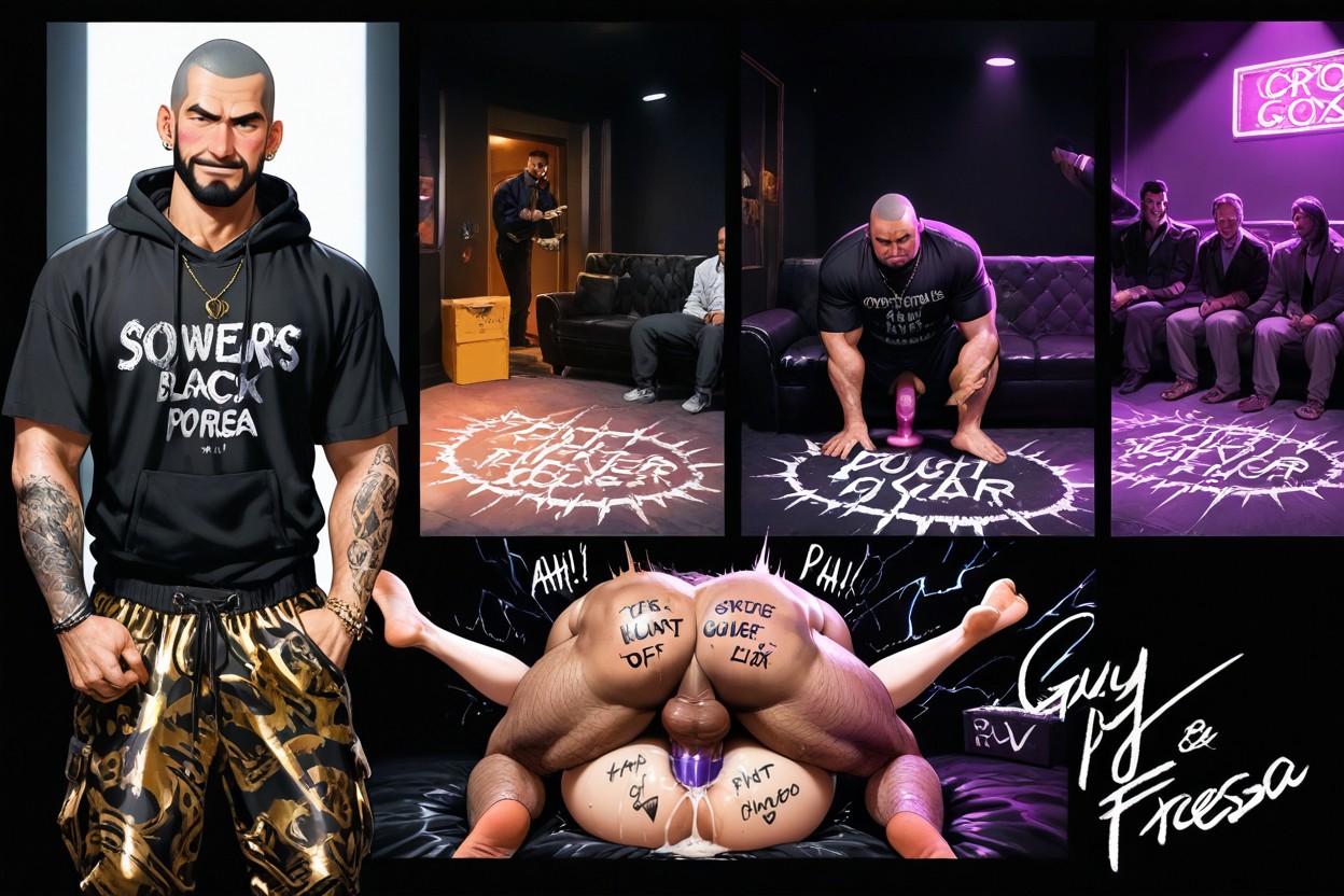 Huge Thick Vibrating Bbc Cock Looks Like Bbc Dildo, Pulling Down Sweatpants, Diamond Necklace AI Gay Porn